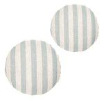 Set of 2 - Stripe 40cm Round Cushion - Sky Cushion Warran-Local   