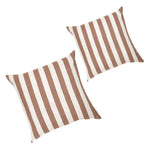 Set of 2 - Stripe 50cm Square Cushion - Hazel Cushion Warran-Local   