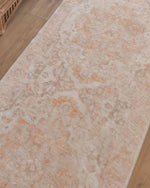 Theodora 300cm x 80cm Distressed Washable Runner Rug - Orange and Beige Rug MissAmara-Local   