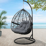 Ubud Outdoor Wicker Nest Shaped Egg Chair - Black Egg chair Aim WS-Local   