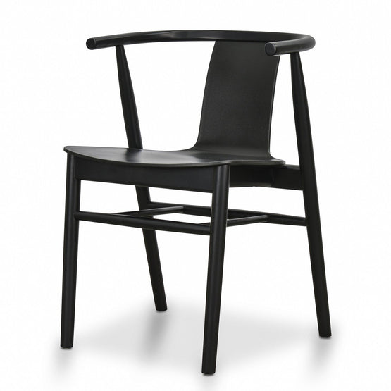 Set of 2 - Dean Wooden Dining Chair - Full Black Dining Chair Swady-Core   