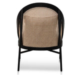 Ex Display - Elba Rattan Back Lounge Chair - Grey Seat and Black Frame Lounge Chair Swady-Core   