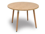 Ex Display - French Industrial 1.1m Round Dining Table - Natural  none   