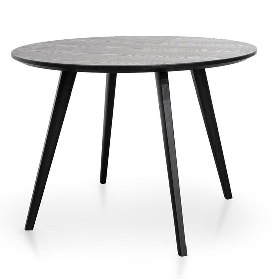 Ex Display - Halo 100cm Veneer Top Round Dining Table - Full Black Dining Table Swady-Core   