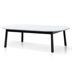 Ex Display - Hamilton 110cm Marble Coffee Table - Black Base Coffee Table Swady-Core   