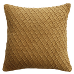 Ex Display - Ollo Kapiti Textured Check Cotton Cushion - Tan Cushion Furtex-Local   