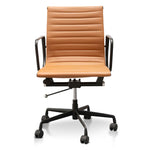Floyd Low Back Office Chair - Saddle Tan in Black Frame Office Chair Yus Furniture-Core   