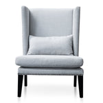 Mercer Lounge Wingback Chair in Light Texture Grey Wingback Chair Casa-Core   
