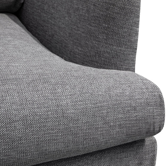Della Right Return Modular Fabric Sofa - Graphite Grey Chaise Lounge Casa-Core   