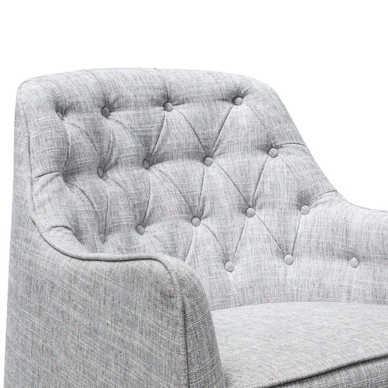 Wilson Fabric Armchair - Light Spec Grey - Black - Last One Armchair IGGY-Core   