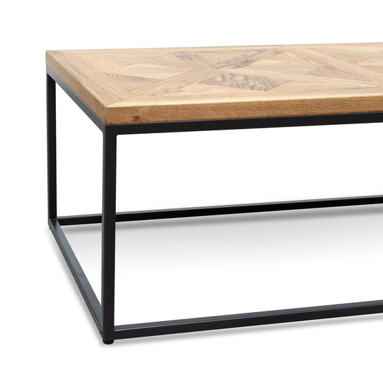 Percy 114cm Coffee Table - European Knotty Oak and Peppercorn Coffee Table VN-Core   
