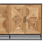 Percy 160cm Wide Sideboard - European Knotty Oak and Peppercorn Buffet & Sideboard VN-Core   