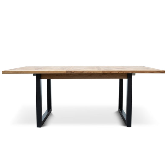 Percy 4-6 Seater Extendable Dining Table - European Knotty Oak and Peppercorn Dining Table VN-Core   