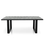 Craig 2m Reclaimed Wood Dining Table - Black Dining Table Nicki-Core   