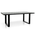 Craig 2m Reclaimed Wood Dining Table - Black Dining Table Nicki-Core   