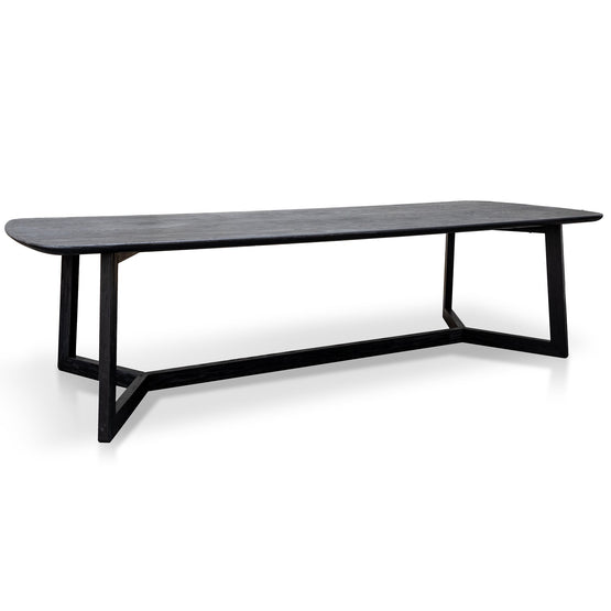 Massey 3m Wooden Dining Table - Black Dining Table Nicki-Core   