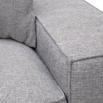 Casey 3 Seater Left Chaise Fabric Sofa - Graphite Grey Chaise Lounge Casa-Core   