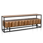 Nadine 1.8m TV Entertainment Unit - Natural with Black Frame TV Entertainment Unit Nicki-Core   