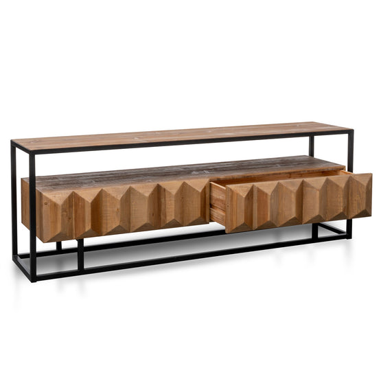 Nadine 1.8m TV Entertainment Unit - Natural with Black Frame TV Entertainment Unit Nicki-Core   