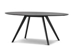 Anders 1.8m Oval Oak Dining Table - Black Dining Table Eastern-local   