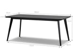 Calder 1.8m Oak Dining Table - Black Dining Table Eastern-local   