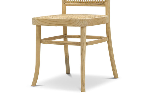 Set of 2 - Zara Teak Wood Cane Dining Chair - Natural Dining Chair Eastern-local   