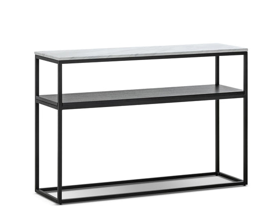 Brink 1.2m White Marble Console Table - Black Console Table Eastern-local   