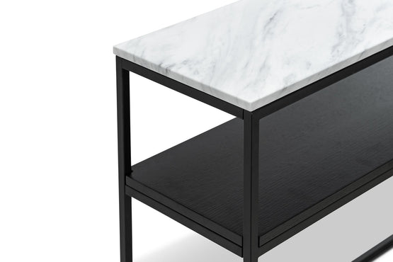 Brink 1.2m White Marble Console Table - Black Console Table Eastern-local   