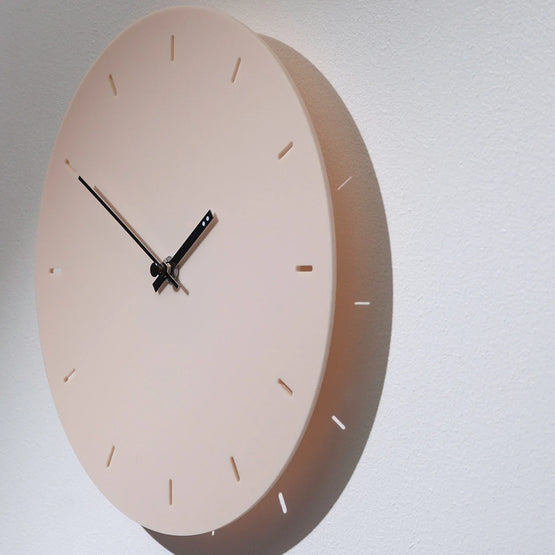 Minimal 49cm Wall Clock - Almond Cream Clock Too-Local   