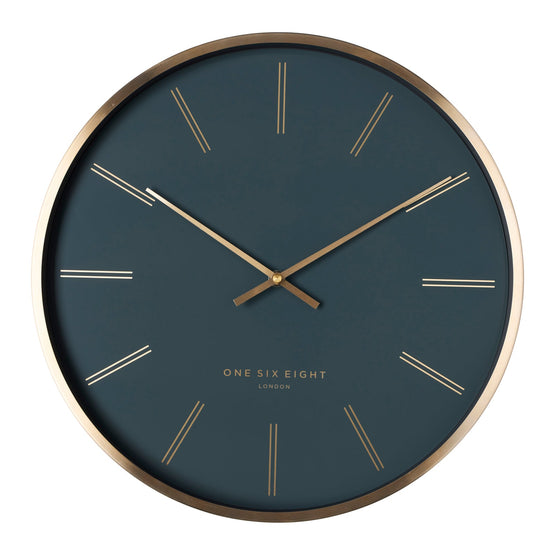 Otto 40cm Wall Clock - Petrol Blue Clock Onesix-Local   