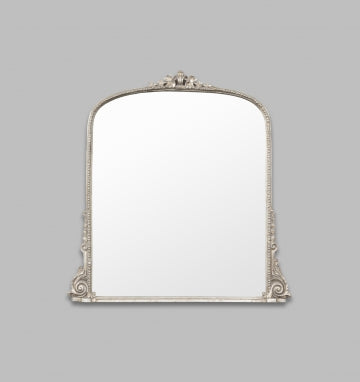 Lila Ornate Arched Mirror - Silver Mirror Warran-Local   