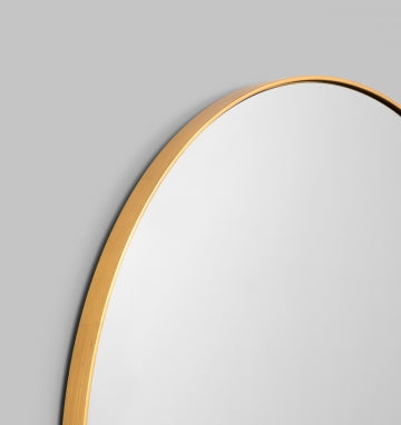 Bjorn 60cm Round Mirror - Brass Mirror Warran-Local   