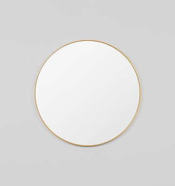 Bjorn 100cm Round Mirror - Brass Mirror Warran-Local   