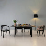 Asher Wooden Dining Chair - Black Dining Chair Vatec-Local   