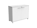 Axis 2 Doors Credenza Storage Unit - White Filing Cabinet OLGY-Local   