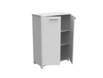 Axis 3 Shelves Cupboard Storage Cabinet - White Pedestal OLGY-Local   