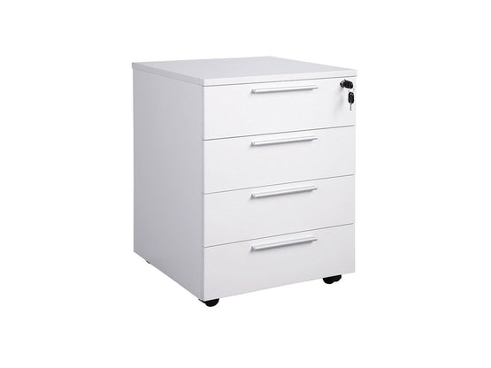 Axis 4 Drawers Mobile Pedestal - White Pedestal OLGY-Local   