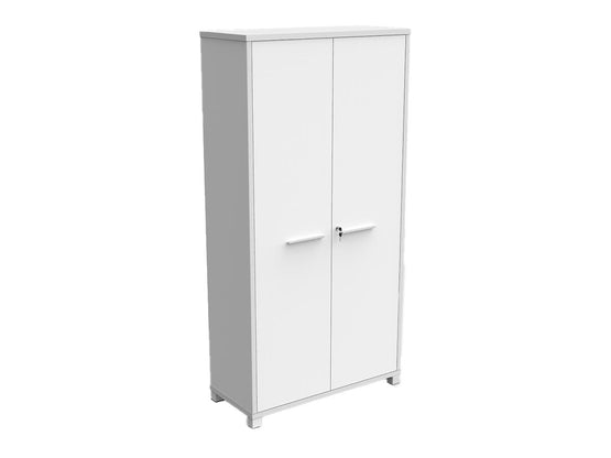 Axis 5 Shelves Cupboard Storage Cabinet - White Pedestal OLGY-Local   