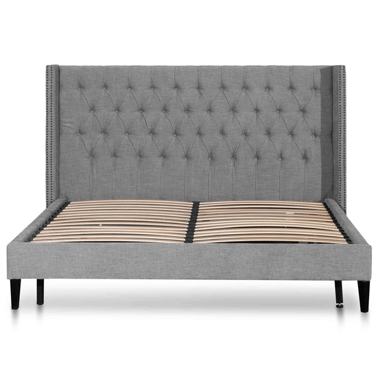 Carolina Queen Bed Frame - Flint Grey Queen Bed Ming-Core   