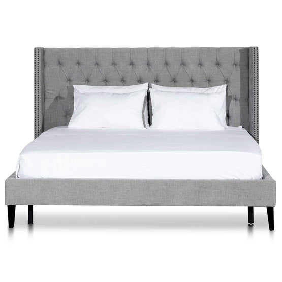 Carolina Queen Bed Frame - Flint Grey - Last One Queen Bed Ming-Core   