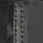 Carolina King Bed Frame - Charcoal Velvet Bed Frame Ming-Core   