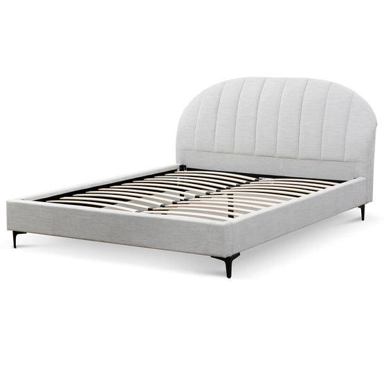 Olin Fabric Queen Bed - Pearl Grey Queen Bed YoBed-Core   