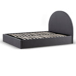Antonia Fabric Queen Bed Frame - Charcoal Grey with Storage Queen Bed YoBed-Core   