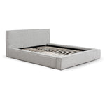 Castillo Queen Bed Frame - Pepper Boucle Queen Bed YoBed-Core   