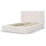 Hillsdale Wide Base Queen Sized Bed Frame - Snow Boucle Bed Frame Ming-Core   