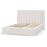 Hillsdale Wide Base Queen Sized Bed Frame - Snow Boucle Bed Frame Ming-Core   