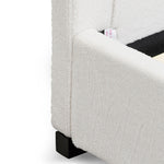 Harrell Single Bed Frame - Beige White Fleece Single Bed YoBed-Core   