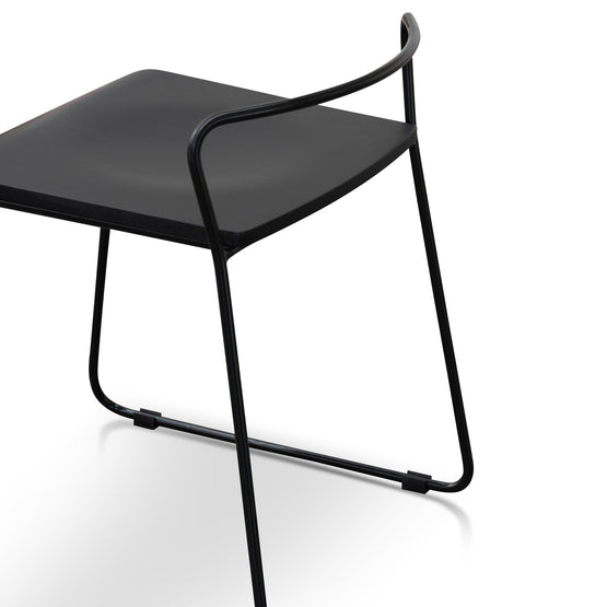 Arturo 45cm Wooden Seat Low Stool - Black Low Stool New Home-Core   