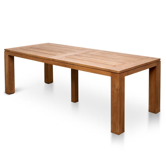 Bairo 2.4m Recycled Teak Outdoor Dining Table - Natural Outdoor Table Melting-Local   