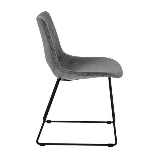 Bernard Fabric Dining Chair - Gunmetal Grey Dining Chair The Form-Local   